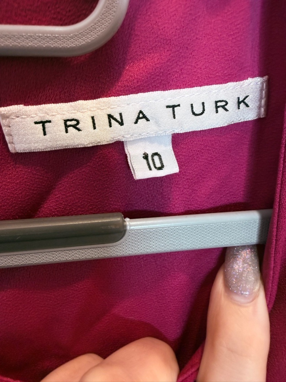 Trina Turk Fuchsia Pink Sleeveless Popover Sheath Dress Size 10 - Picture 4 of 4